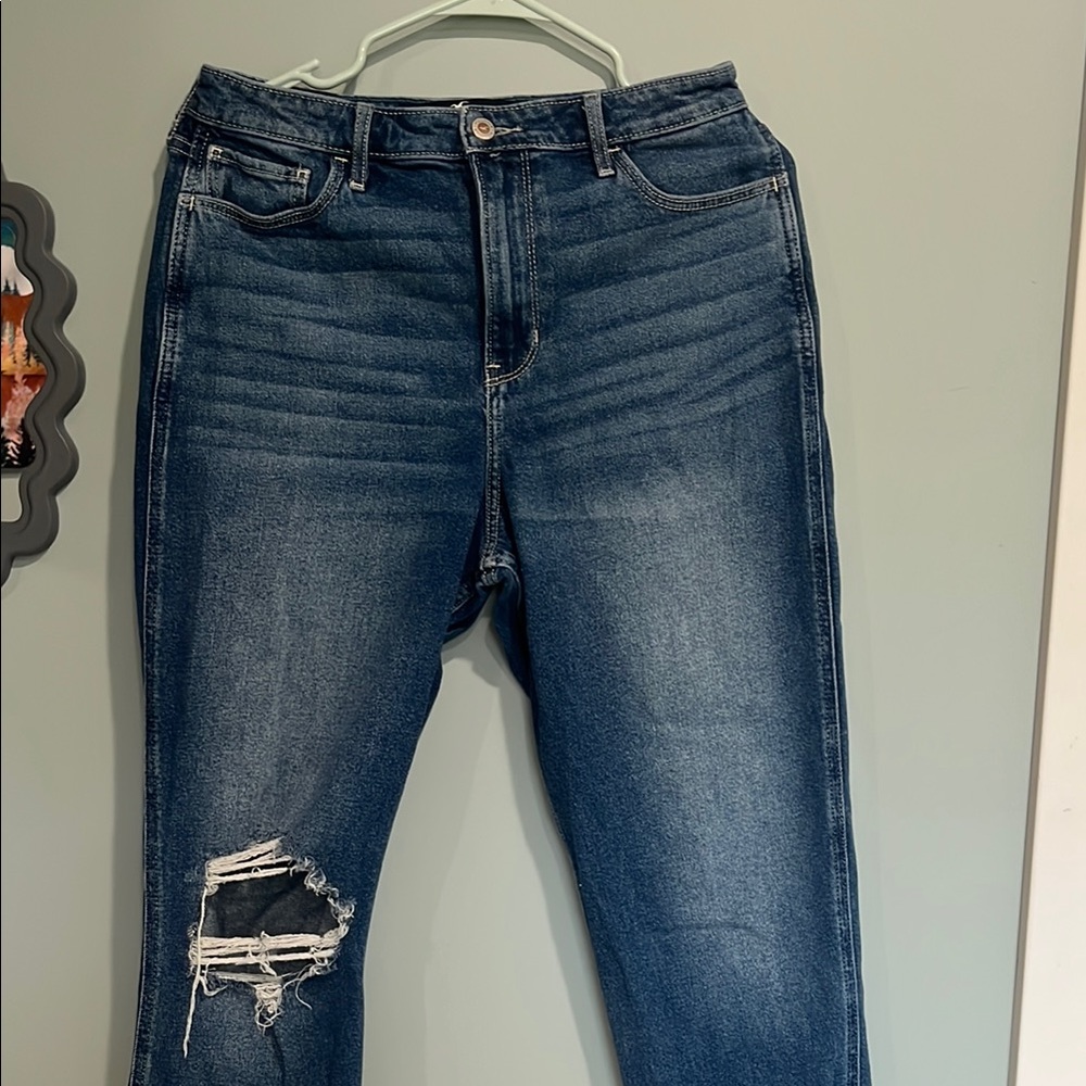 Classic Blue Distressed Women's Jeans